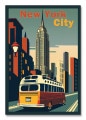 New York City (Bus & Empire State Building)（アーティスト不明）|ポスター