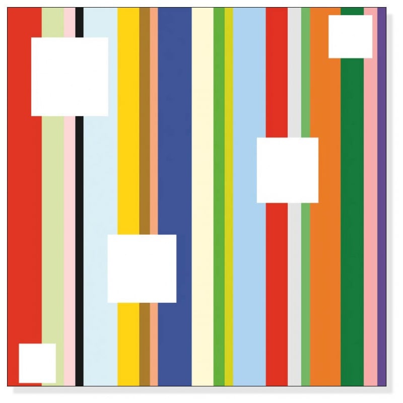 White Square on Stripe (detail)（ダン ブライアー）