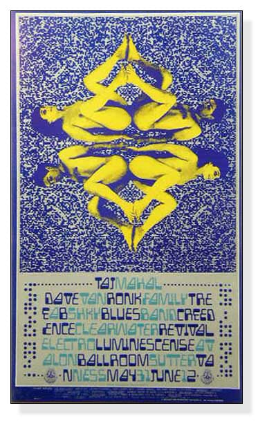 Family Dog Poster （Taj Mahal、 Dave Van Ronk、 Family Tree、 AB Shky Blues Band、 Creedence Clearwater Reivial）（ポール・ケーガン＆デヴィッド・スミス）