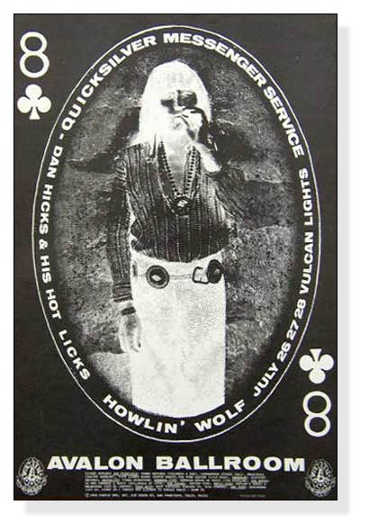 Family Dog Poster （Quicksilver Messenger Service、 Howlin Wolf、 Dan Hicks & His Hot Licks）（ケーシー・シンプソン）