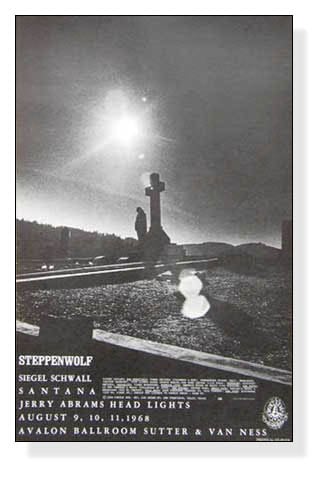 Family Dog Poster （Steppenwolf、 Siegal Schwall、 Santana 、 Jerry abrams head lights）（ビル・グローバー）