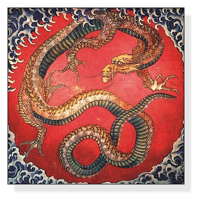 東町祭屋台天井絵「龍」図（ホクサイ）