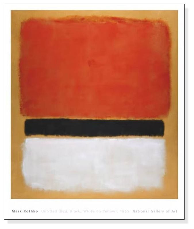 Untitled (Red Black White on Yellow) 1955（マーク ロスコ）