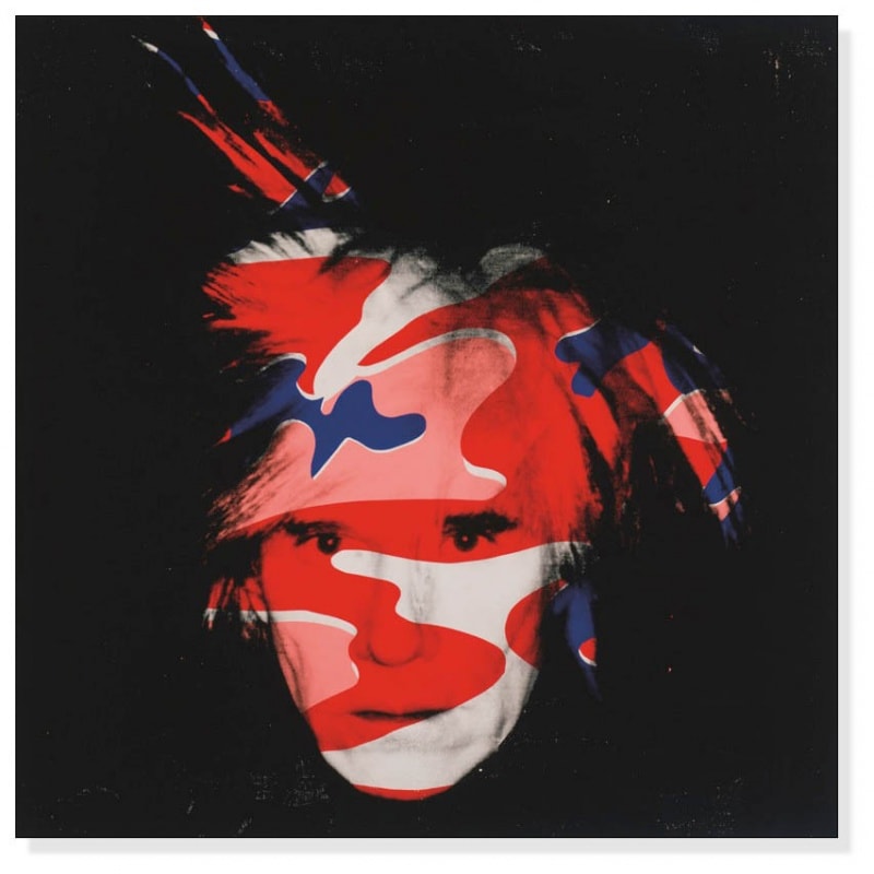 Self-Portrait、 1986 (red、 white and blue camo)（アンディ ウォーホル）