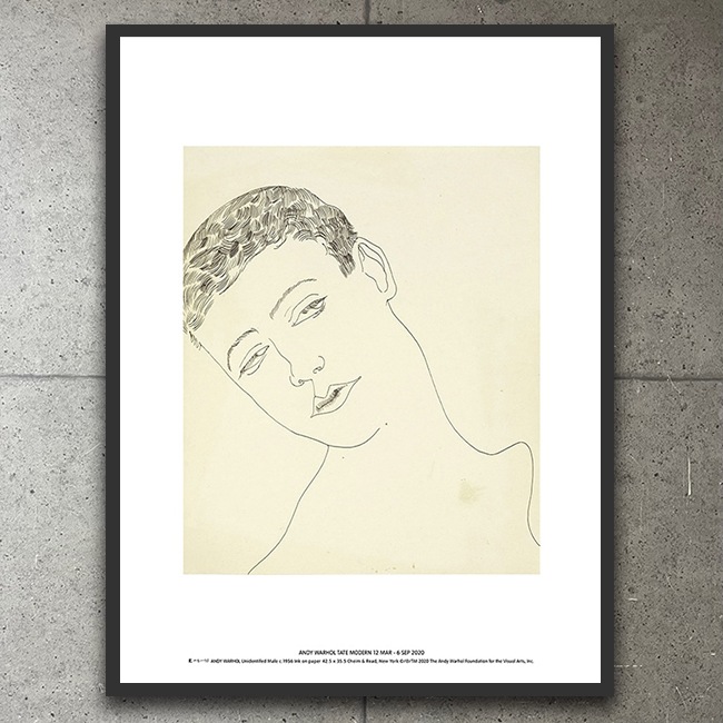 額装済/Unidentified Male（アンディ ウォーホル）/ポスター 額装済/Unidentified Male（アンディ ウォーホル）/ポスター