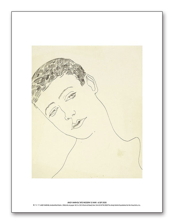 額装済/Unidentified Male（アンディ ウォーホル）/ポスター Unidentified Male exhibition（アンディ ウォーホル） ポスター