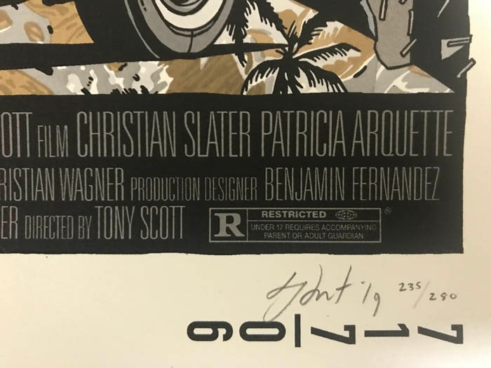 Grey Matter Art トゥルーロマンス Gold  限定300枚　手書きナンバリング入り（タイラー スタウト）