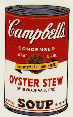 額装品/Sunday Bキャンベル缶 Ⅱ Oyster Stew/ウォーホル Sunday B Morning キャンベル缶 Ⅱ Oyster Stew 限定1500枚
