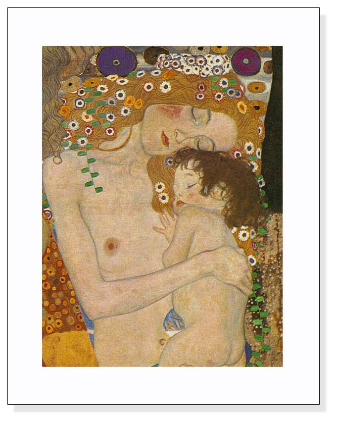グスタフ・クリムト「母と子」　額装絵画 縦長79.5cm アートポスター 母と子（グスタフ クリムト） ポスター販売のアズポスター｜ポスター