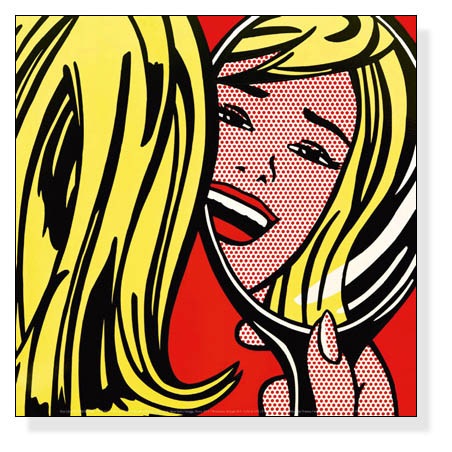 【新品】アメリカンポップアート 展　鏡の中の少女　ロイリキテンスタイン ポスター ロイ リキテンスタイン 鏡の中の少女 アメリカン ポップアート展