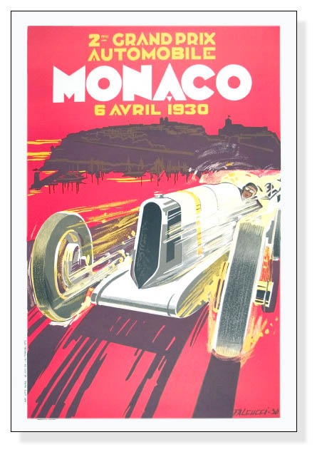 モナコグランプリ 1930年（ロバート ファルクッチ） ポスター販売の