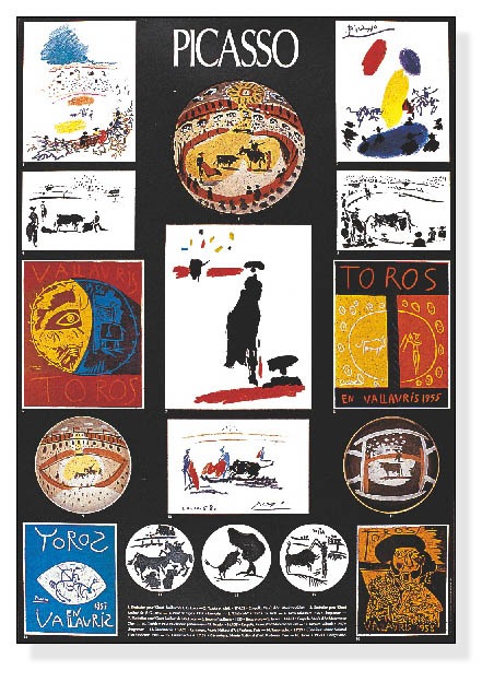 Toros Collage（パブロ ピカソ）【f】 ポスター販売のアズポスター 