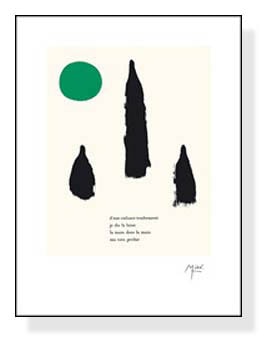 額装作品/Parler seul Lithographie/ミロ