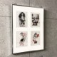 限定マット額装品4セット/Kaws and David Sims【 Kate Moss】（カウズ ブライアン・ドネリー）