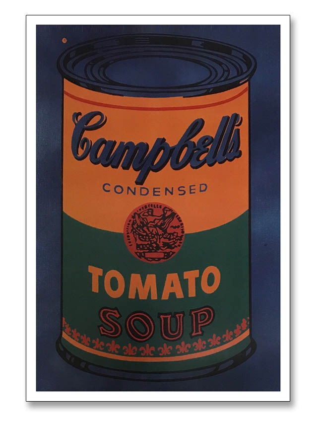Colored Campbell Soup Can 1965 (blue & orange)（アンディ ウォーホル）
