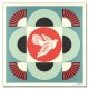 Geometric Dove Blue/Shepard Fairey 手書きサイン入り（オベイ）