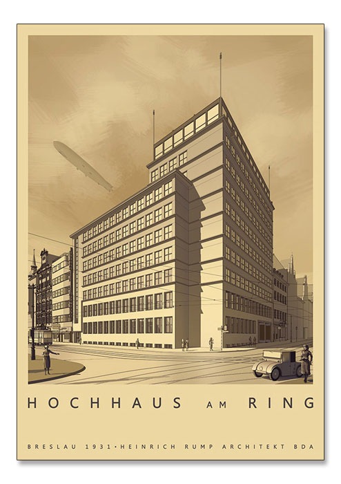 Hochhaus am Ring Wroclaw（ジャン ジェルマンスキー） ポスター販売の 