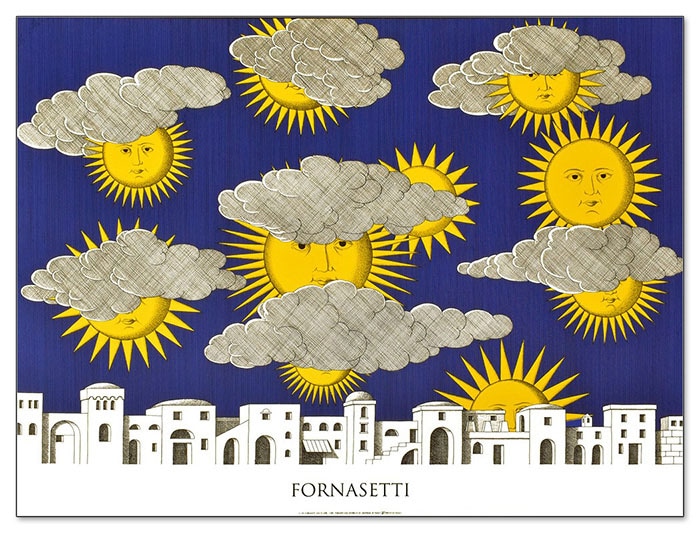 アートポスター ピエロ フォルナセッティ カプリの太陽 Fornasetti カプリの太陽（ピエロ フォルナセッティ） ポスター販売のアズポスター