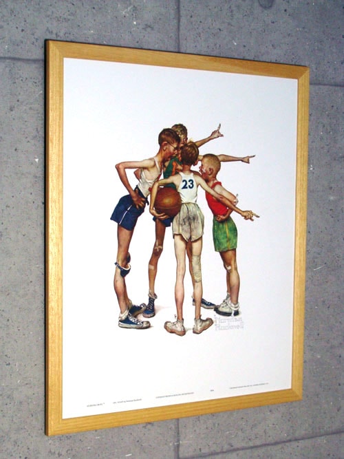 ノーマンロックウェル【アートポスター】☆アルミ製額縁☆マット