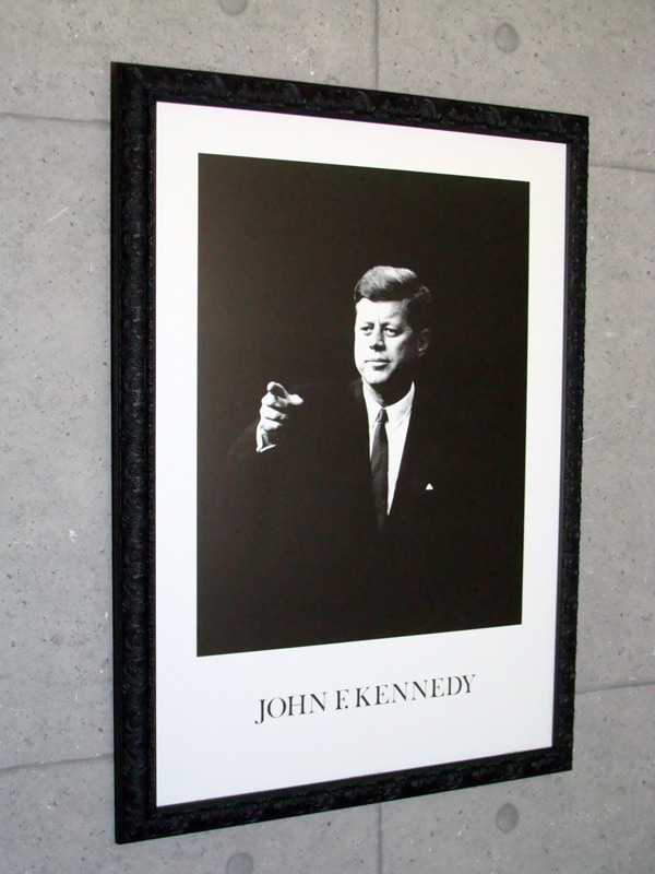 ジョンFケネディ アメリカ35代目大統領 60年代 額縁つき レア