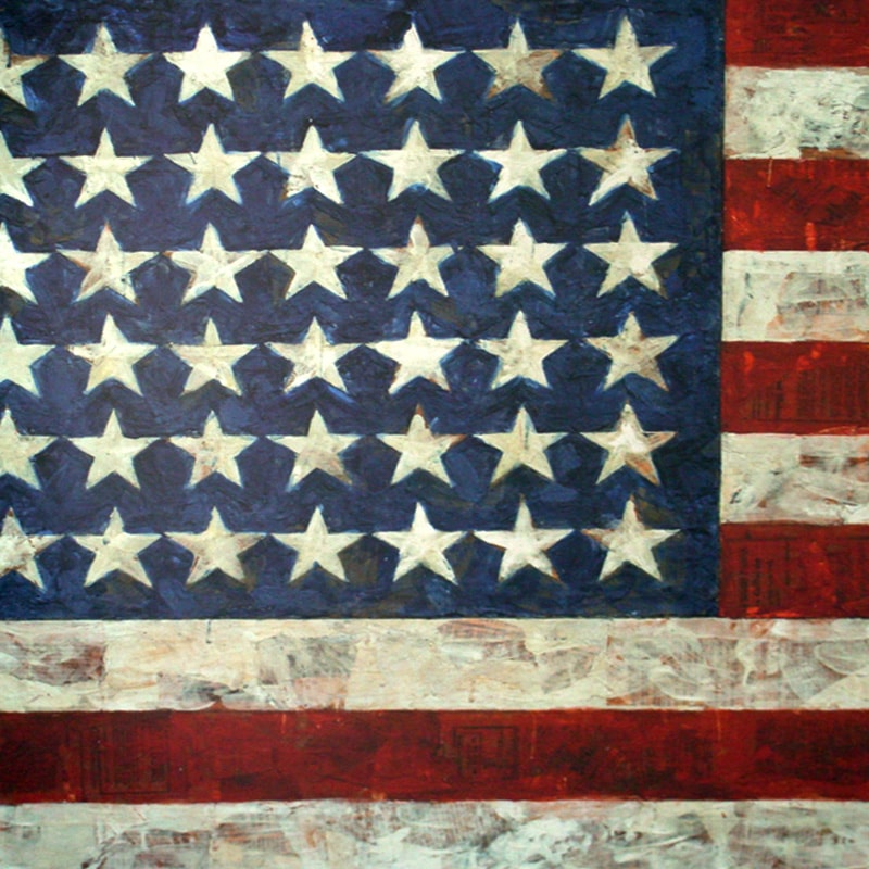 額装済/Flag（ジャスパー ジョーンズ）/ポスター Flag/ジャスパー・ジョーンズ【Jasper Johns】ポスター