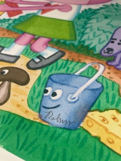 PJベリー】 ロドニー グリーンブラット 版画 水彩画 額縁付 Rainbow