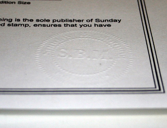 Sunday B Morning フラワーズ オープン・エディション 証明書付 Sunday B Morning フラワーズ オープン・エディション 証明書付