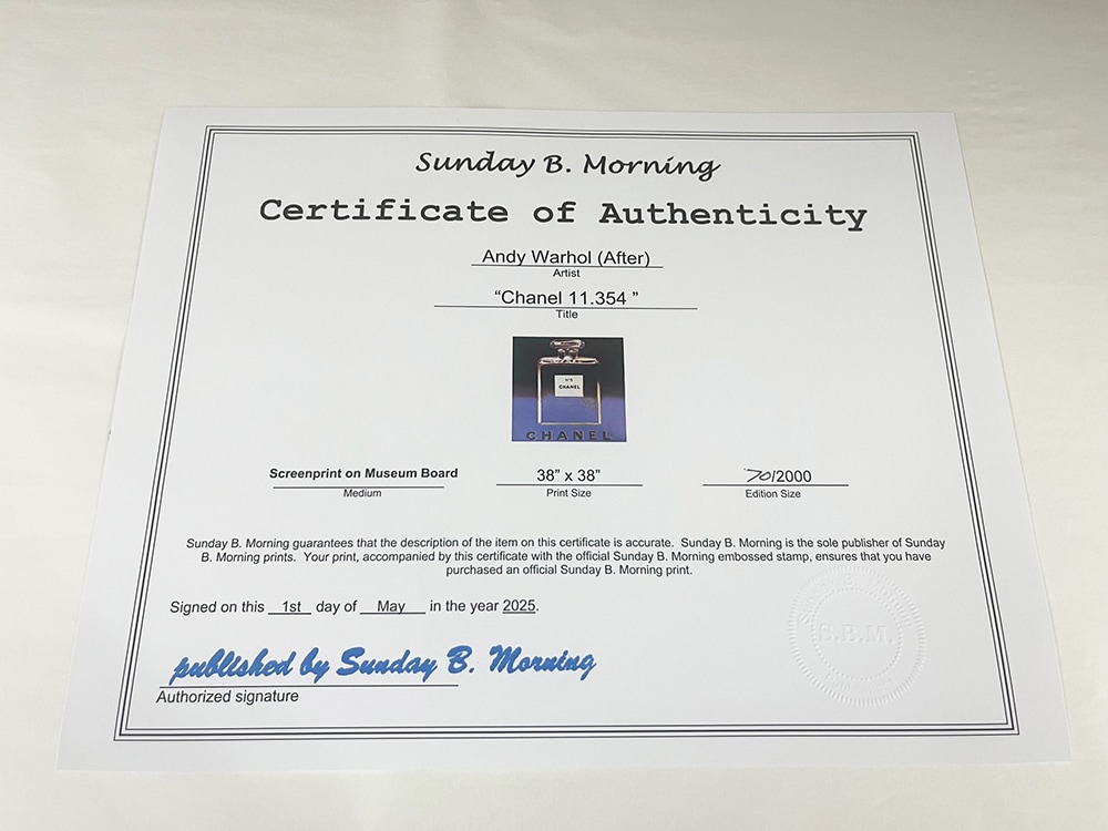 Sunday B Morning Chanel 限定2000枚 証明書付（アンディ