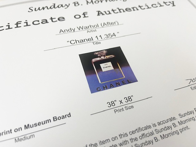 Sunday B Morning Chanel 限定2000枚 証明書付（アンディ