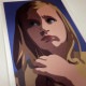 限定マット額装品/Julian Opie【Sissi looking upwards 2015】（ジュリアン・オピー）