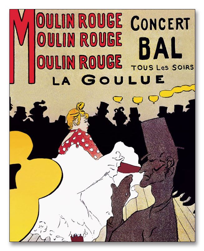 美品 ムーラン・ルージュ ポスター 63 45 ロートレック トゥールーズ ムーラン・ルージュのキャバレー「La goulue」のポスター