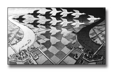 昼と夜（Mc エッシャー） ポスター販売のアズポスター｜ポスター、アートポスター、フレームも販売中