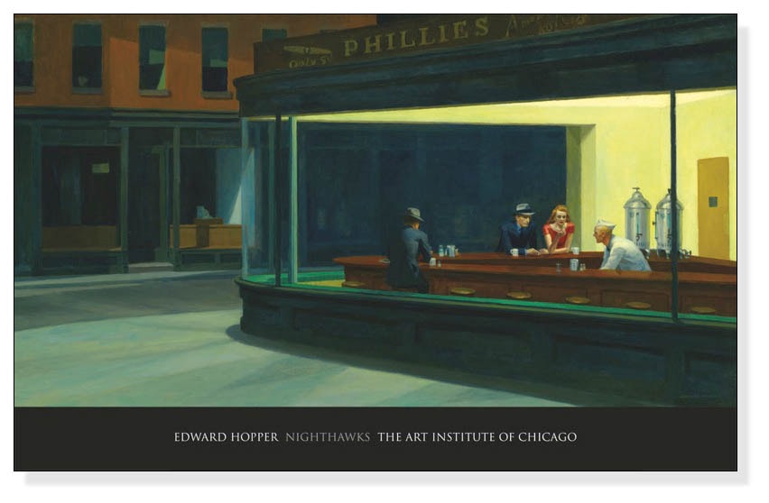 ナイトホークス 【Nighthawks 1942】（エドワード ホッパー） ポスター