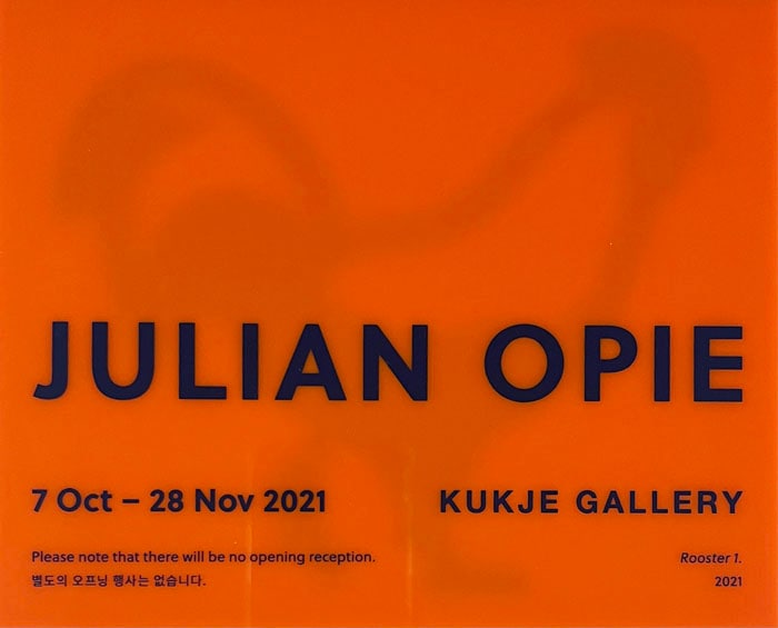 Julian Opie【Kukje Rooster Card】（ジュリアン・オピー