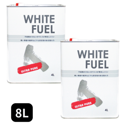 AZ ホワイトフューエル WHITE FUEL ホワイトガソリン 8L (4L×2個) 注油ノズル付 ULTRA PURE