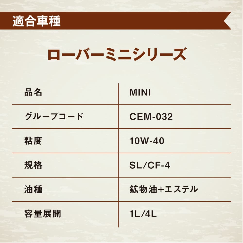 AZ クラッシクミニ専用 エンジンオイル CLASSIC 5L【10W-40/SL/CF-4/部分合成油/マニュアル車専用/CEM-032】 4輪用