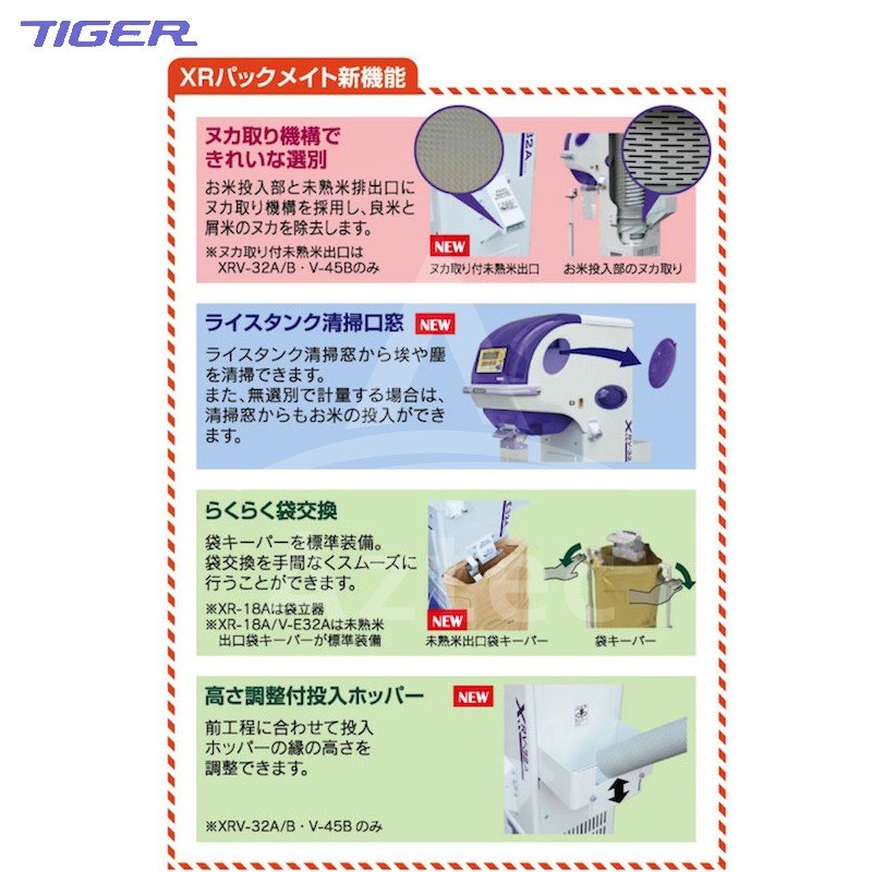 タイガーカワシマ｜ パックメイト 自動選別計量機 XRV-32A