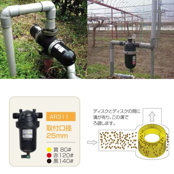 サンホープ｜SUNHOPE ディスクフィルターAR311 取付口径25mm | その他