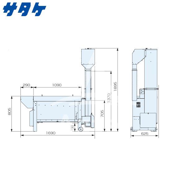 サタケ｜籾摺時前処理選別機モミクリーナー PC3500 引込能力3500Kg/h