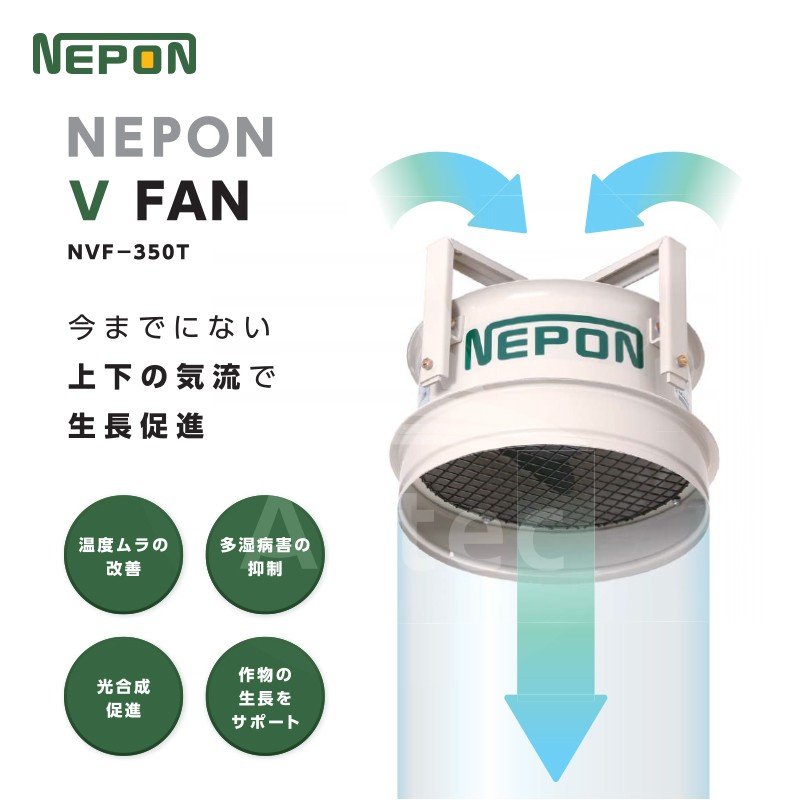 ネポン｜＜2台セット品＞園芸用換気扇 ネポンVファン NVF-350T AC200V