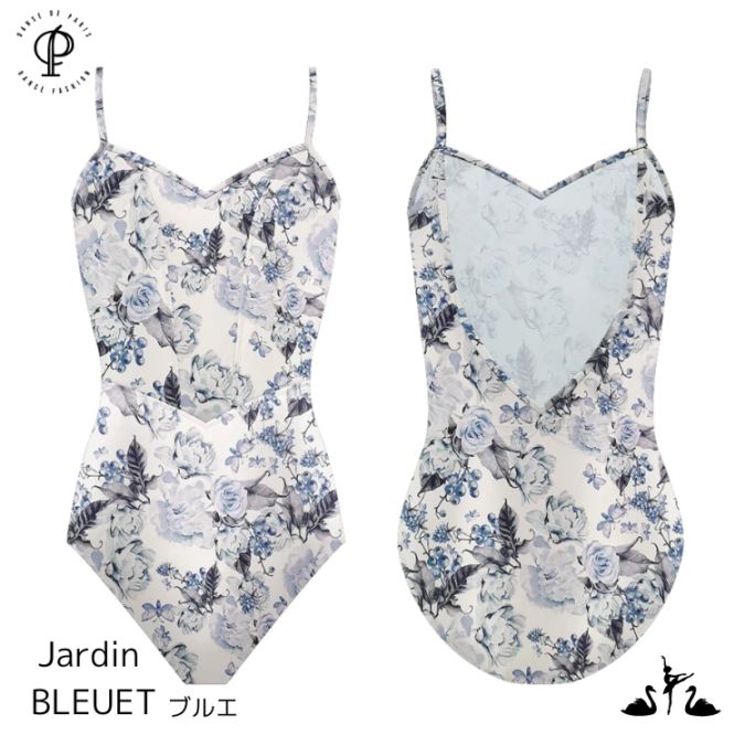 【DANSE DE PARIS  ダンスドパリ】 JARDIN ジャルダン BLEUET 大人 レオタード 子供 ジュニア バレエレオタード (L0002L JARDIN IVORY)