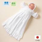 【日本製】18703 プリンセス ベビードレス セレモニー退院 お宮参り 出産祝い ギフト プレゼント 新生児 ベビー 男の子 女の子 男女兼用　写真撮影オーバー ゴージャス　綿100％ お披露目|フ