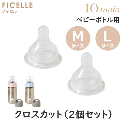 フィセル ディモワ マママンマ ベビーボトル専用 ニップル クロスカット 2個入り mamamanma 10mois