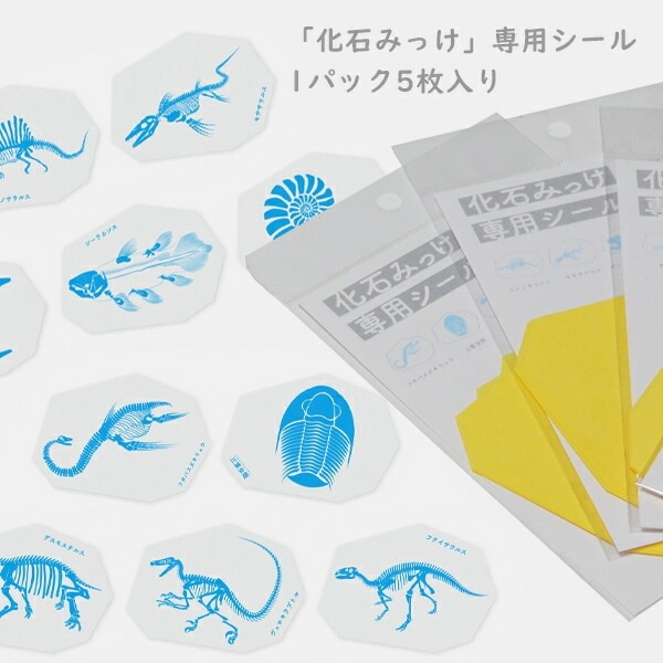 体験型絵本「化石みっけ」の化石シール地域別セット 1セット5枚入り 読み聞かせ ジュラシックパーク 化石探検 恐竜絵本 図鑑 宝探し 誕生日プレゼント
