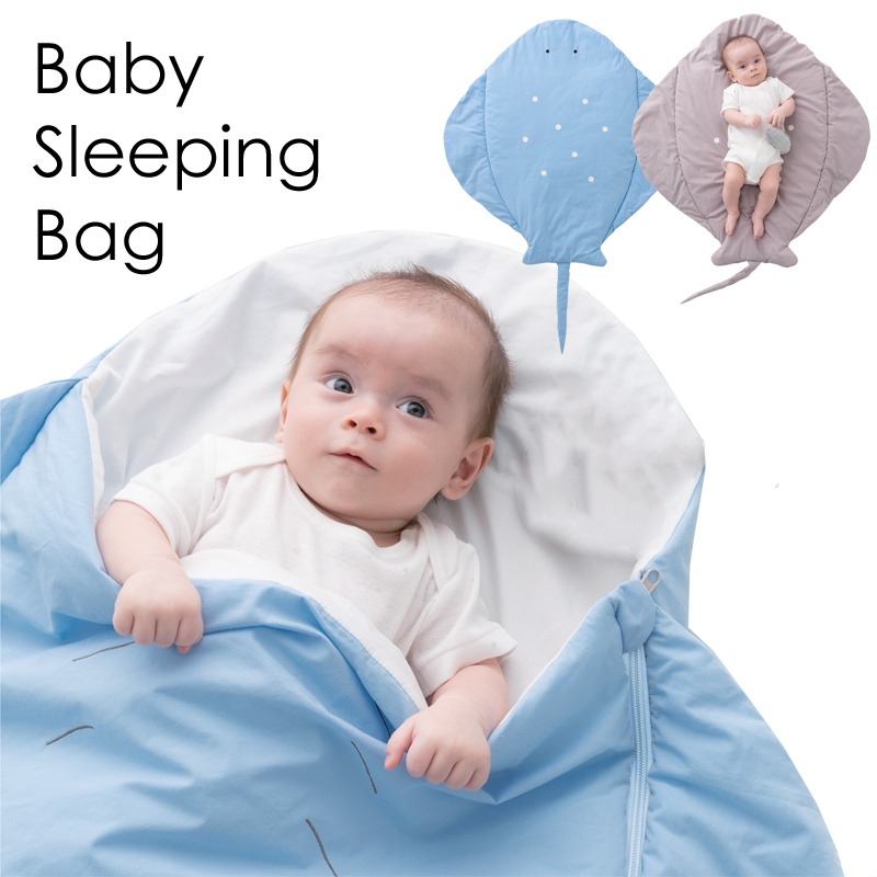 スリーピングバッグ お昼寝布団 ベビー エイの形 RIO ベビー用寝袋