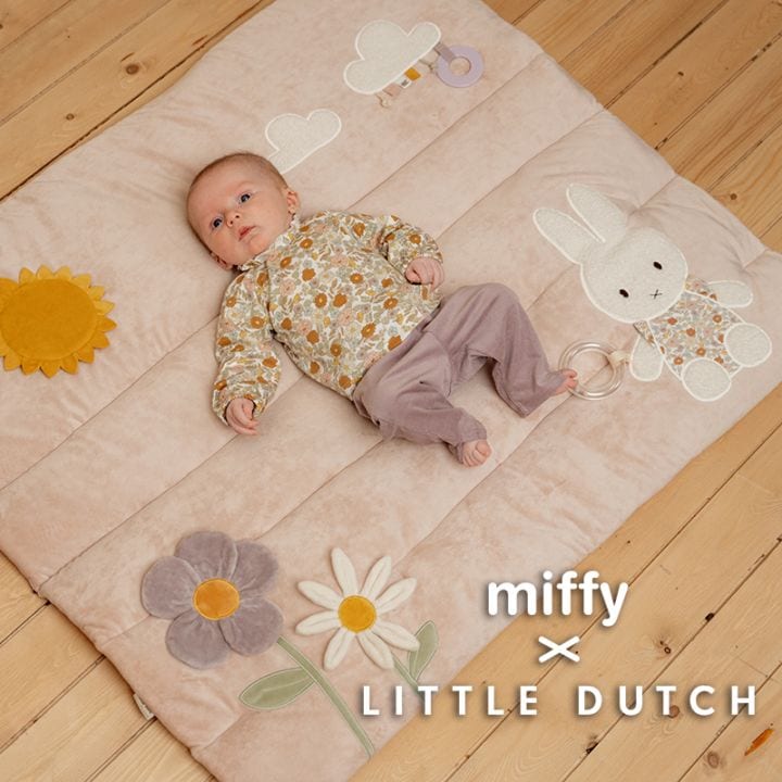 ミッフィー リトルダッチ miffy x Little Dutch プレイマット ヴィンテージリトルフラワー オランダ発 出産祝いや誕生日のお祝いに ラッピング無料