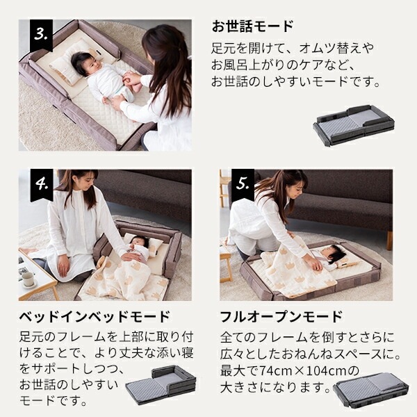 【取りに来られる方限定（杉並区）】コンパクトベッドFree【新品未使用】 最新モデル ファルスカ コンパクトベッド FREE フリー 60×90cm