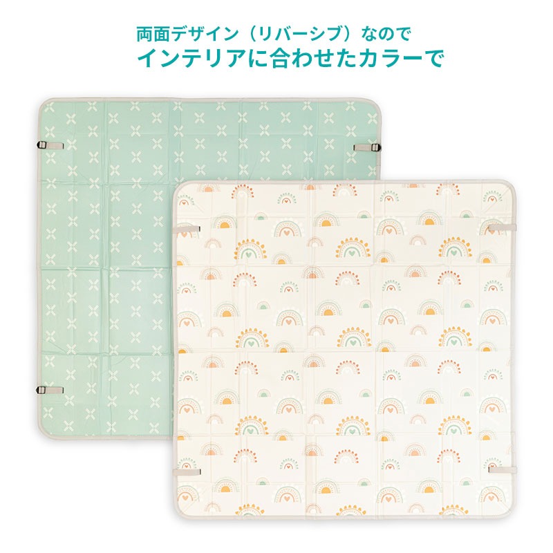 折りたたみ式 プレイマット コンパクト 軽量 147x147cm 持ち運び 安全