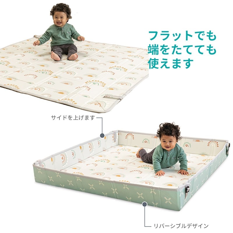 折りたたみ式 プレイマット コンパクト 軽量 147x147cm 持ち運び 安全
