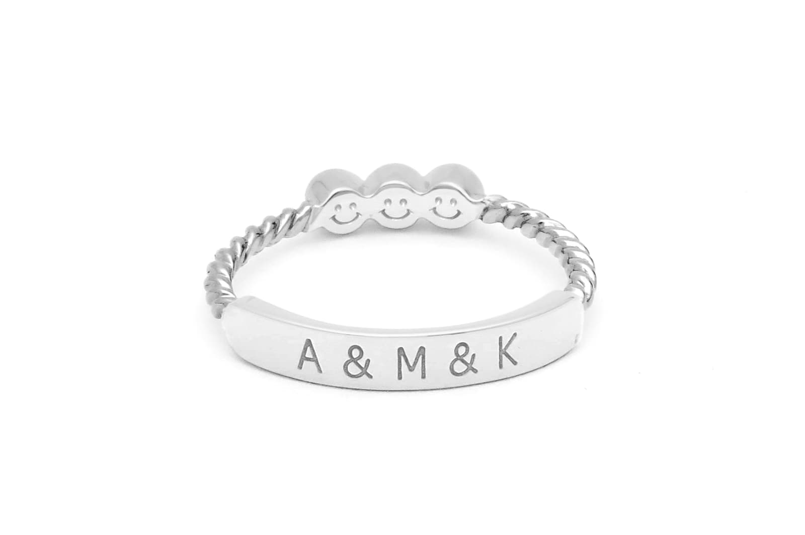 シルバー ストーン3ピース<br>へその緒マムリング